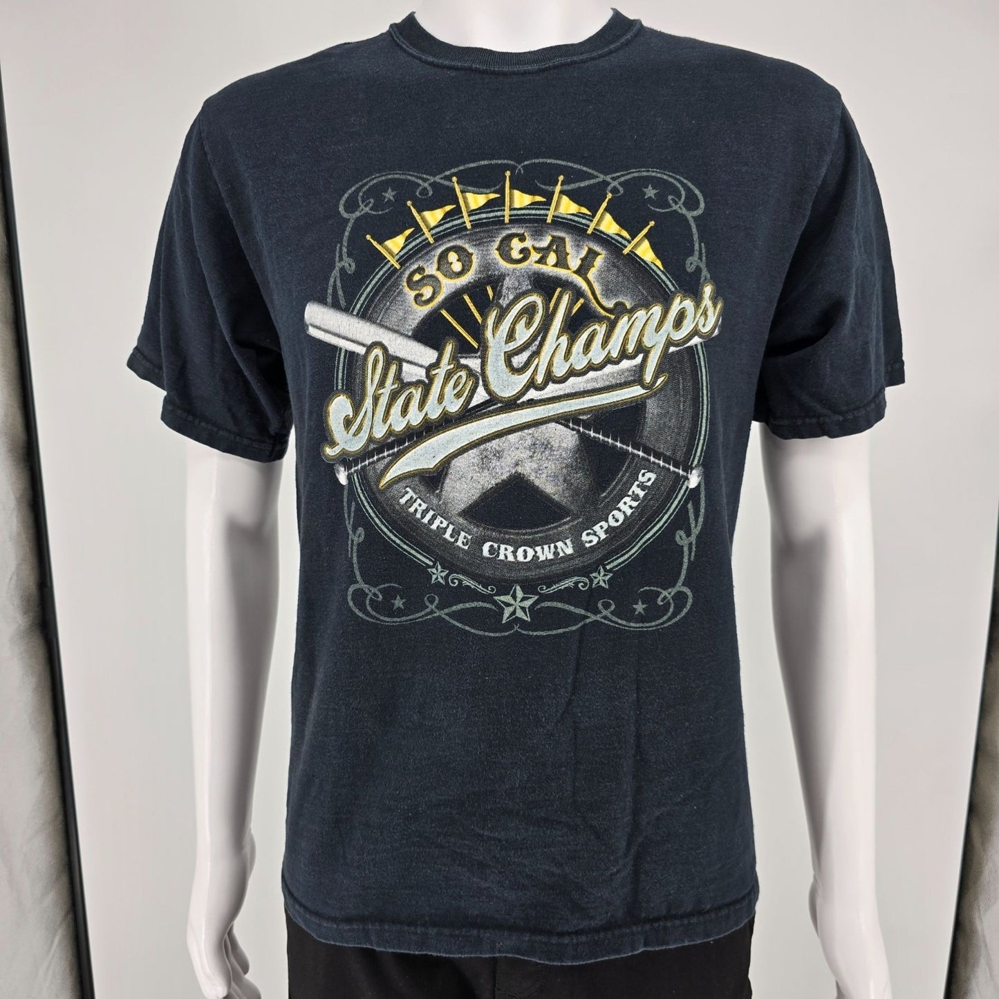 Early 2010s Triple Crown Sports So Cal Baseball State Champs Faded T-Shirt (M)