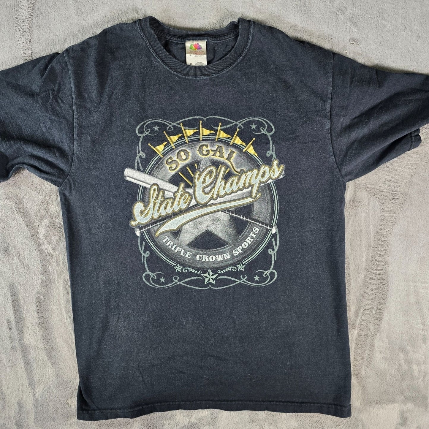 Early 2010s Triple Crown Sports So Cal Baseball State Champs Faded T-Shirt (M)