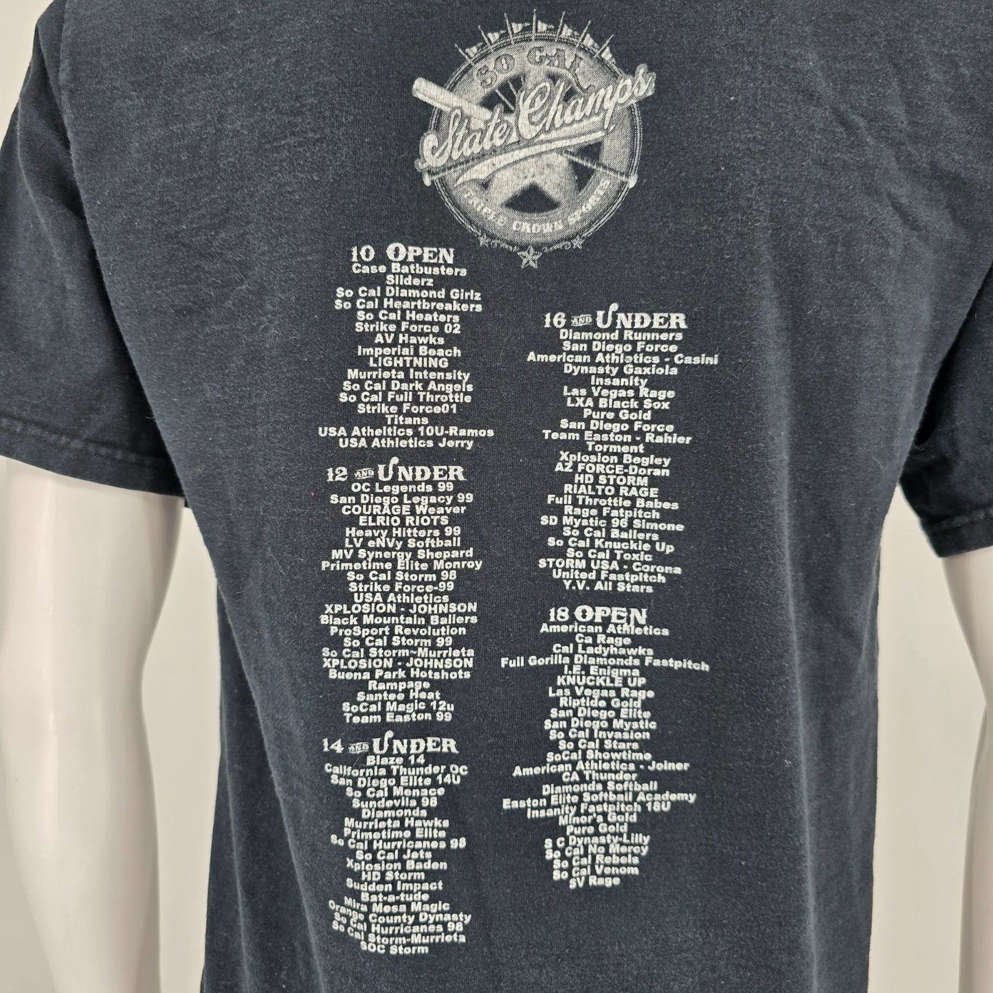 Early 2010s Triple Crown Sports So Cal Baseball State Champs Faded T-Shirt (M)