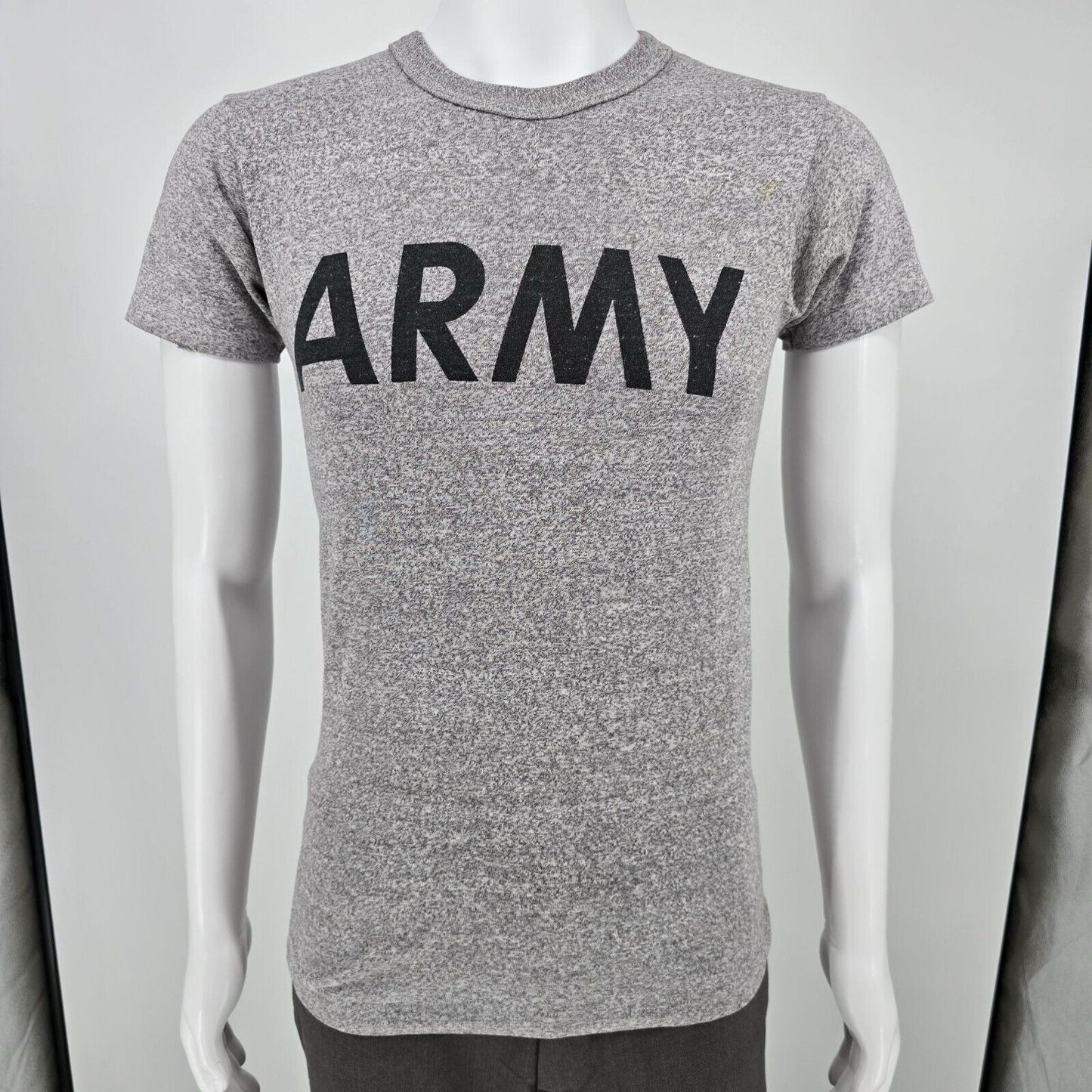 Vintage 1987 Champion U.S. Army Physical Fitness Uniform (PFU) Gray T-Shirt (XS)