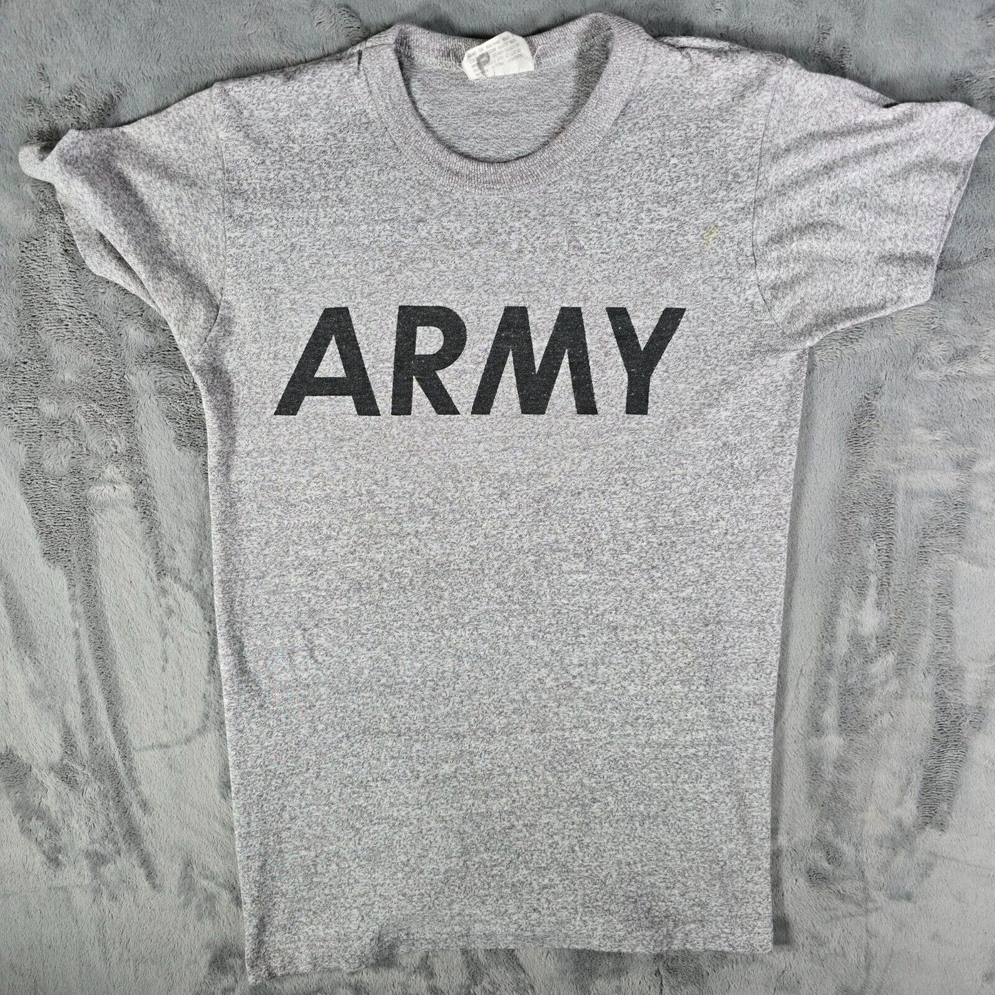 Vintage 1987 Champion U.S. Army Physical Fitness Uniform (PFU) Gray T-Shirt (XS)