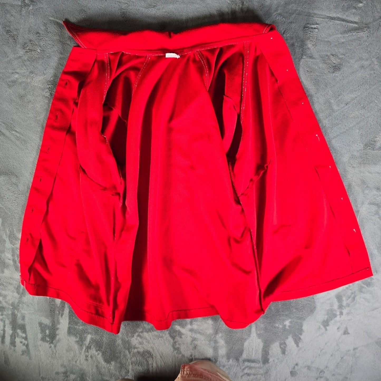Vintage 1970s Montgomery Ward Women's Red Knit Leisure Shirt Jacket (L)