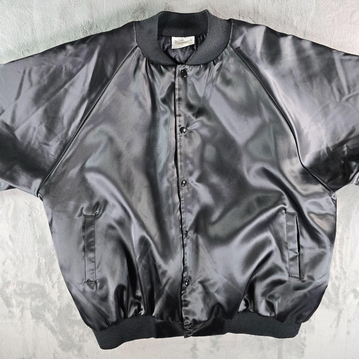 Vintage 1990s Auburn Sportswear Cafe Roosevelt Back Graphic Nylon Jacket (XXL)