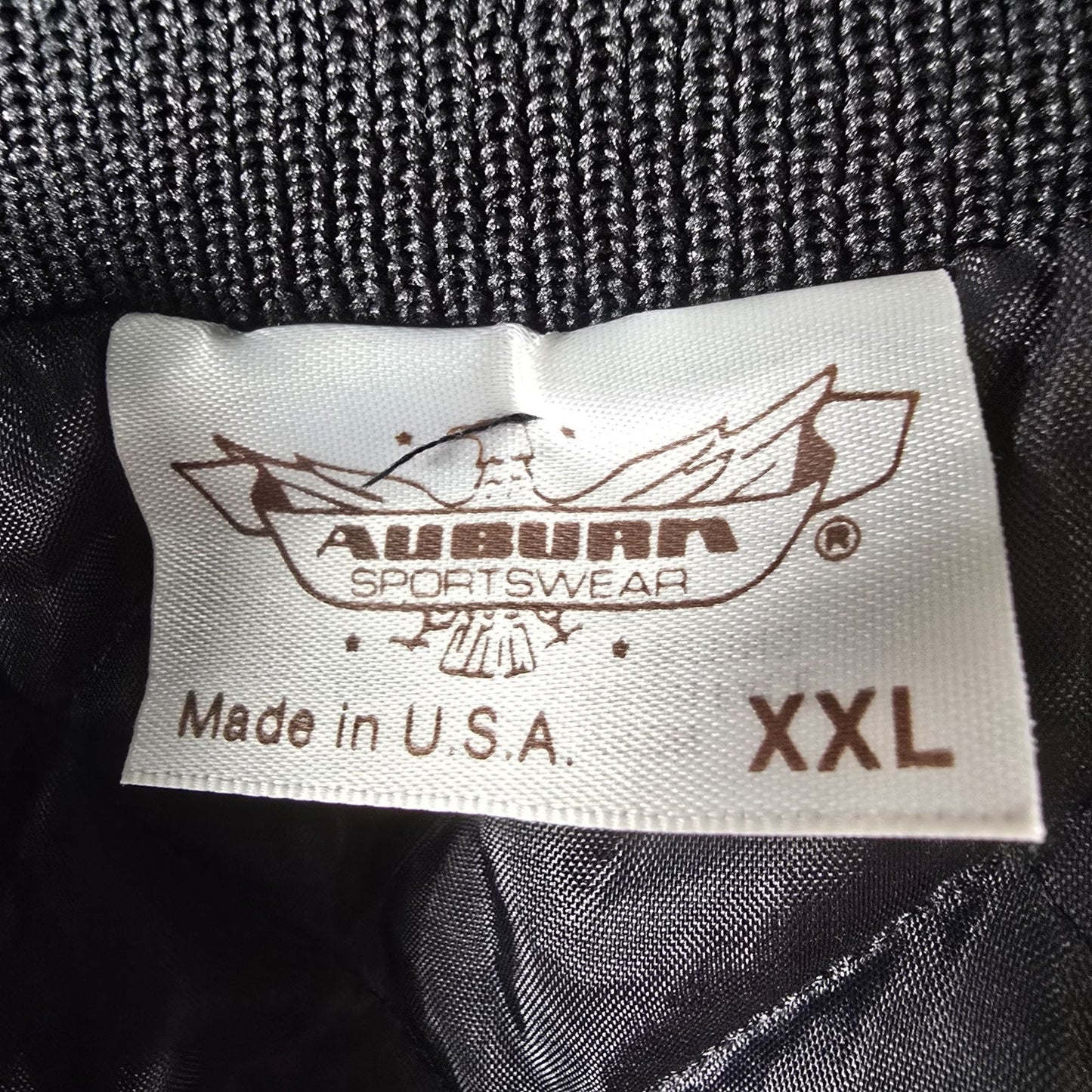 Vintage 1990s Auburn Sportswear Cafe Roosevelt Back Graphic Nylon Jacket (XXL)