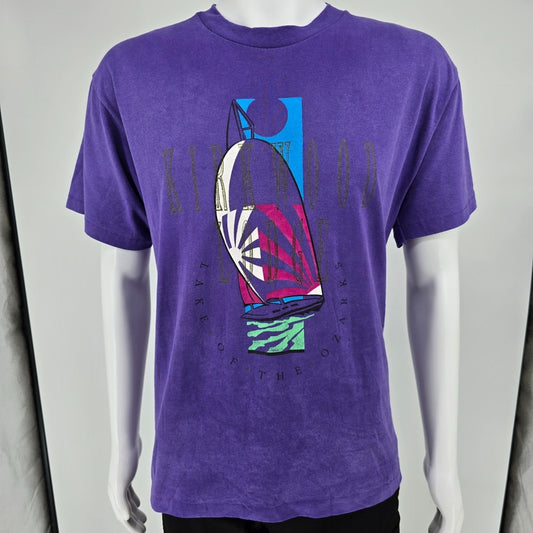 Vintage 1990s Kirkwood Lodge Lake of the Ozarks Faded Purple T-Shirt (M/L)