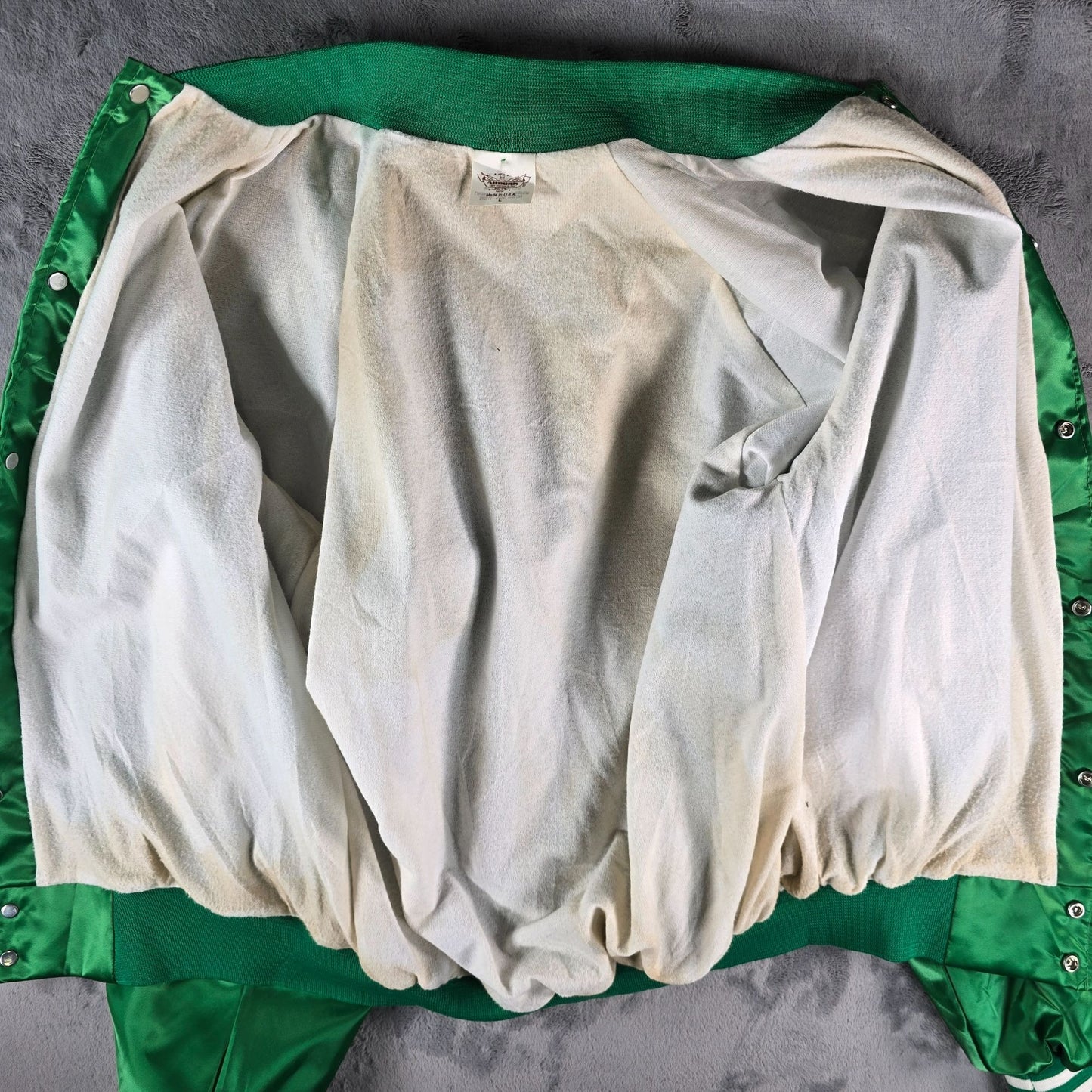 Vintage 1990s Delightful Times Dairy Goats Princeton, KY Satin Jacket (L)