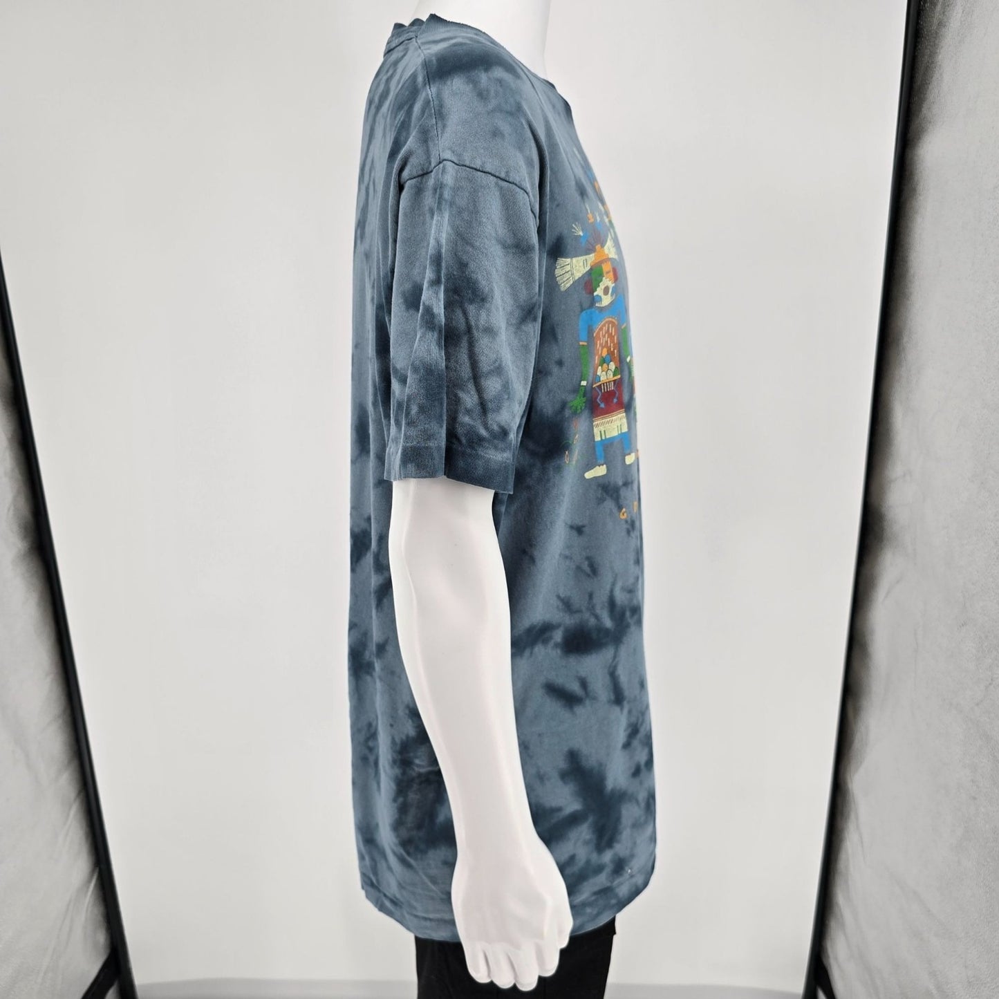Vintage 1990s Grand Canyon Pueblo Kachinas Single Stitch Tie-Dye T-Shirt (XL)