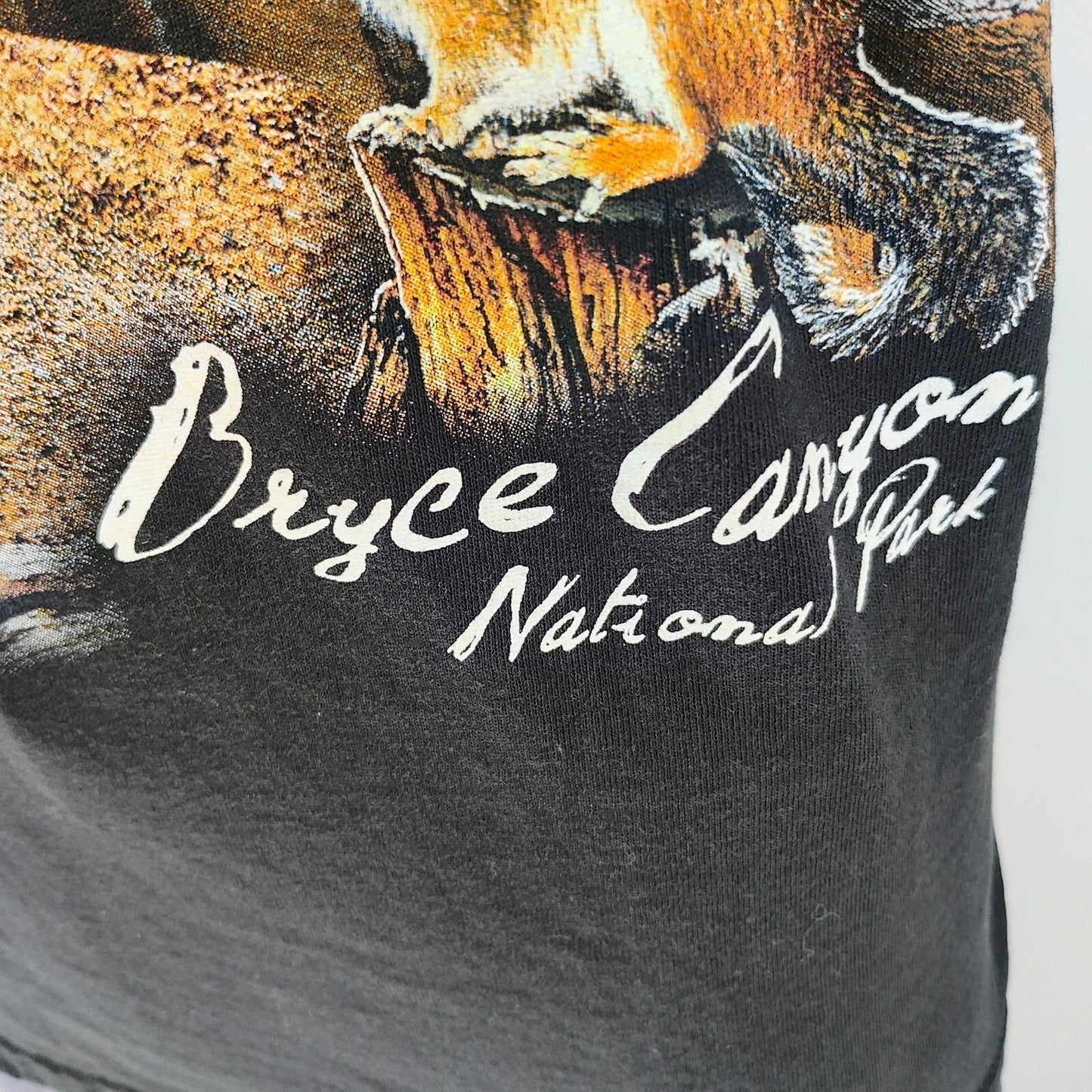 Bryce Canyon National Park Wildlife Black Graphic T-Shirt (Medium)