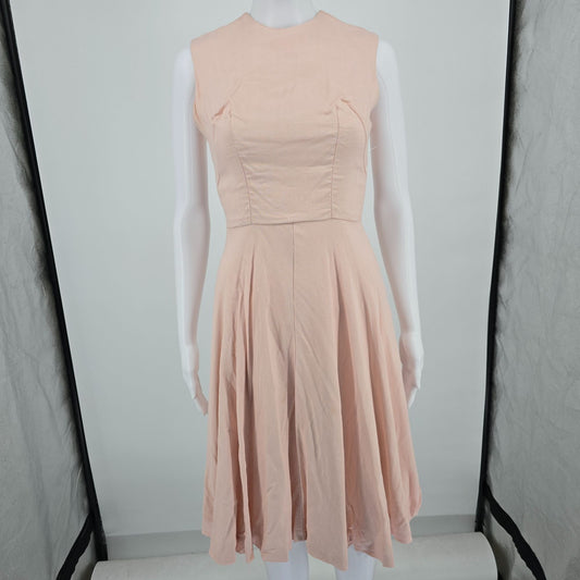 Vintage 1960s Safinia Saks Fifth Avenue Exclusive Pink Fit & Flare Dress (XS)