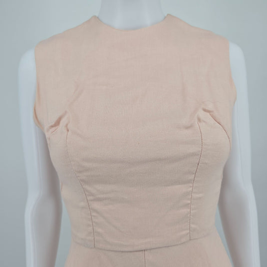 Vintage 1960s Safinia Saks Fifth Avenue Exclusive Pink Fit & Flare Dress (XS)