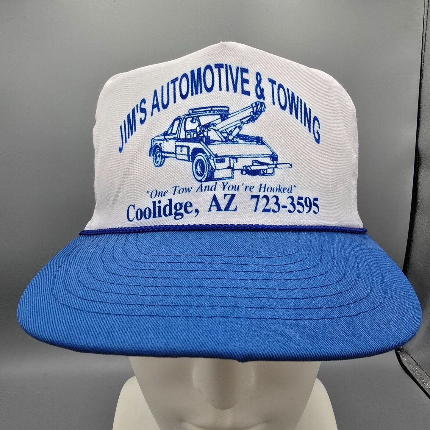 Vintage 80s/90s Jim's Automotive & Towing Coolidge AZ Five Panel Mohr's Hat