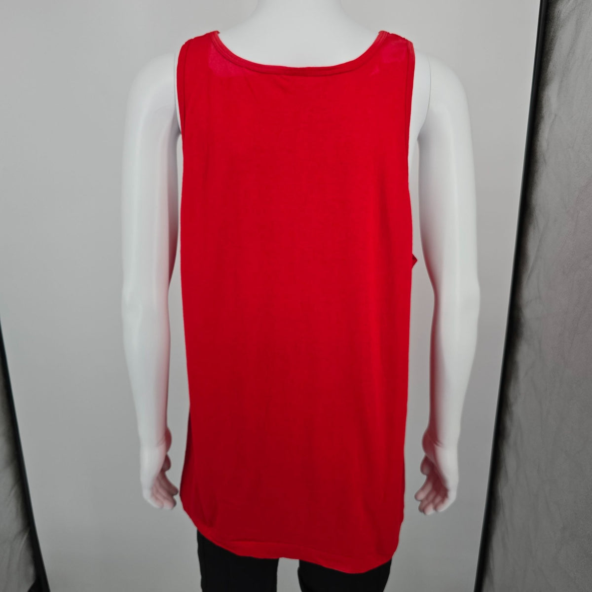 Vintage 1990s Fruit of the Loom Red/Navy "Marines" Tank Top (L/XL) *Flaws