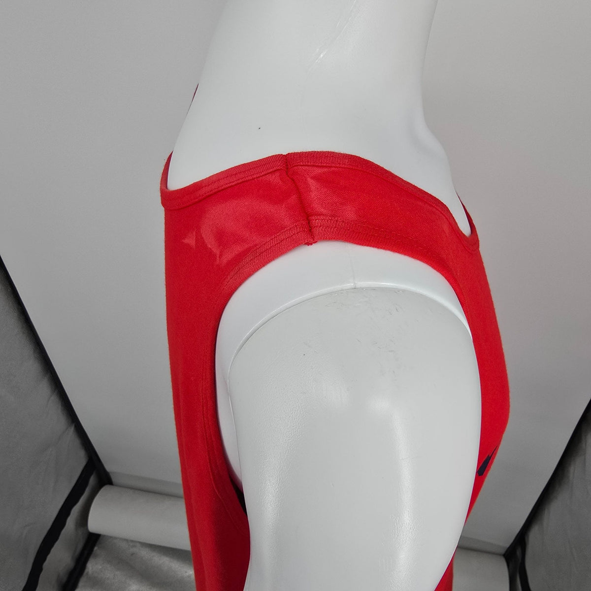 Vintage 1990s Fruit of the Loom Red/Navy "Marines" Tank Top (L/XL) *Flaws
