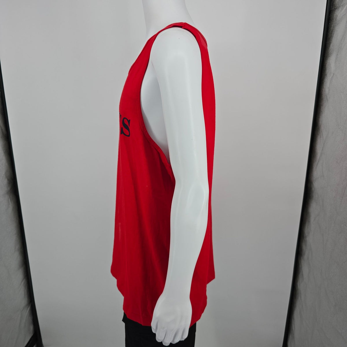 Vintage 1990s Fruit of the Loom Red/Navy "Marines" Tank Top (L/XL) *Flaws