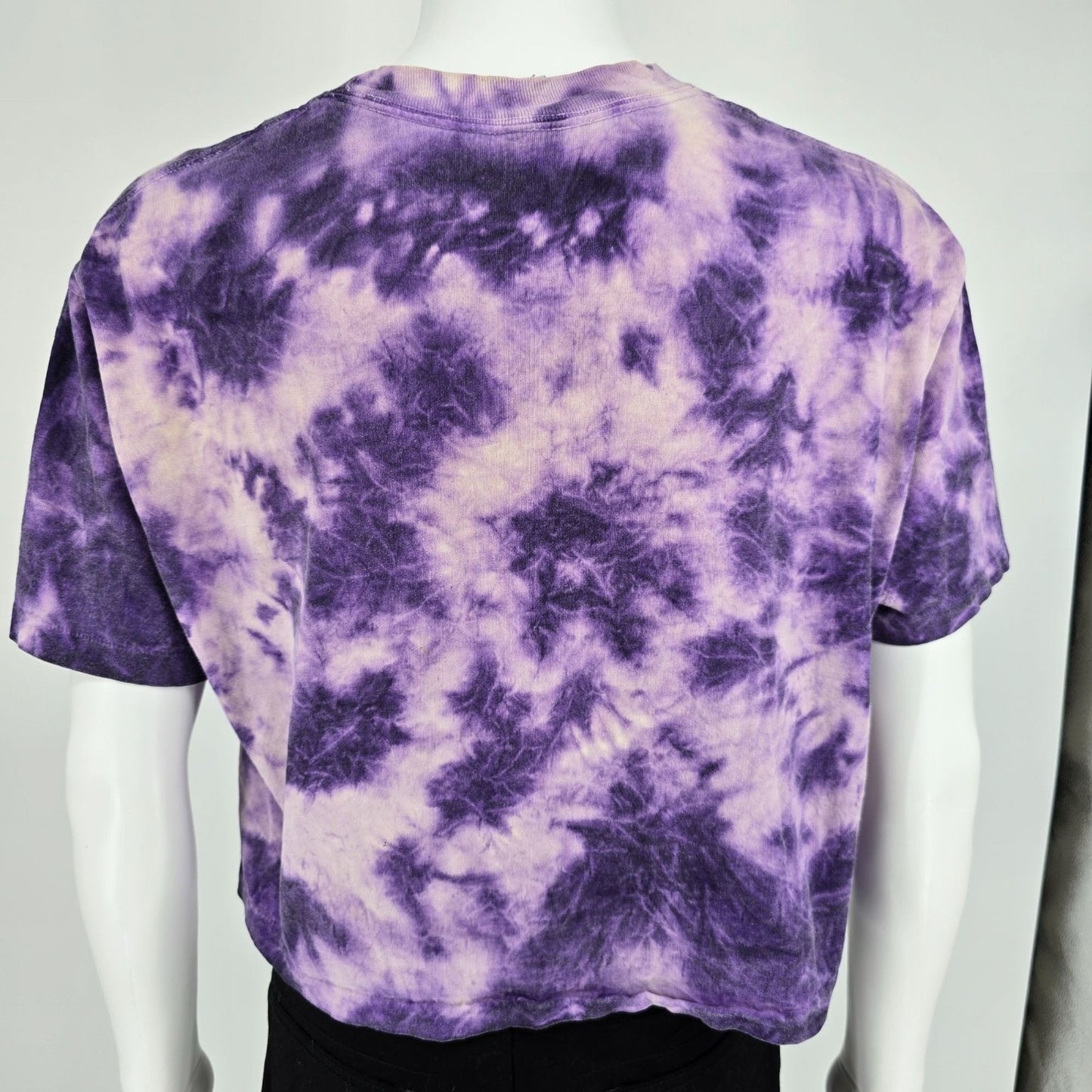 Vintage 1990s Sherry's Best Indiana Beach IB Crow Tie-Dye Crop T-Shirt (OS/L/XL)