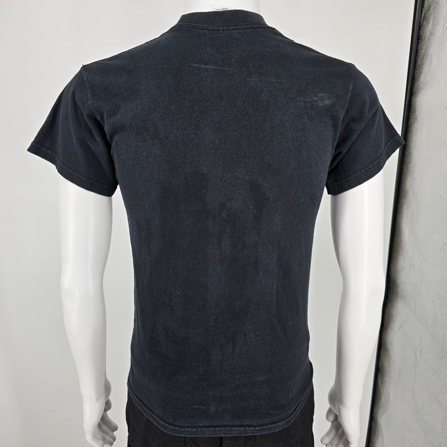 Heavily Worn 2000s Jerzees Heavyweight Cotton Black Kiss Band T-Shirt (S)