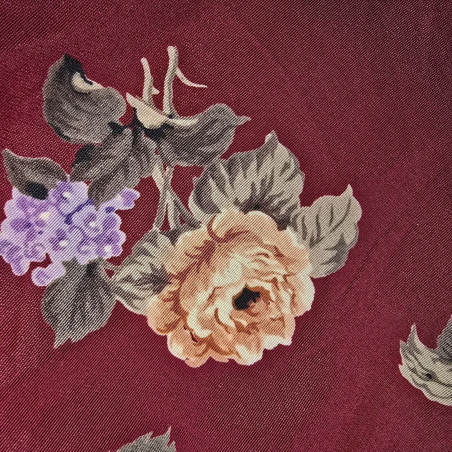 Vintage 1990s California Dynasty Made in USA Floral Satin Chemise (Medium)