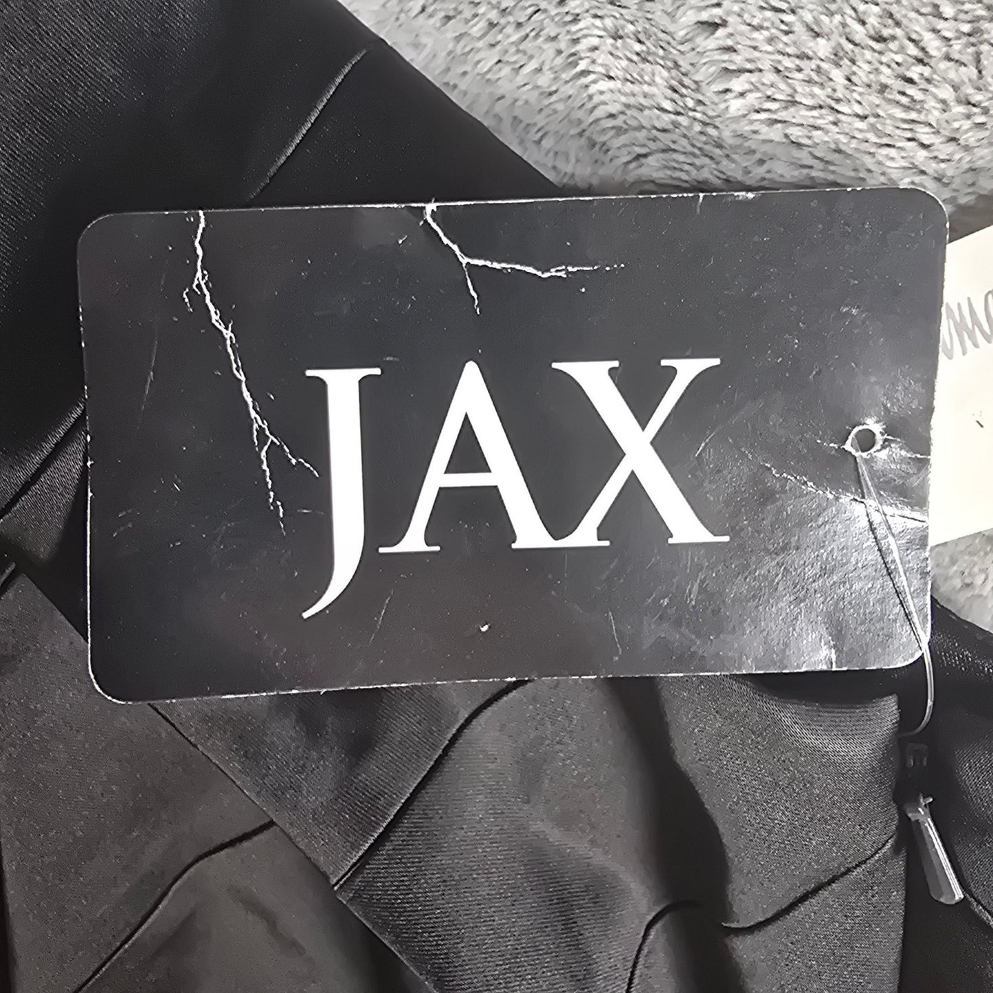 NWT 2010s Jax Black Satin Shutter Pleat Sheath Cocktail Dress (Size 6/Small)