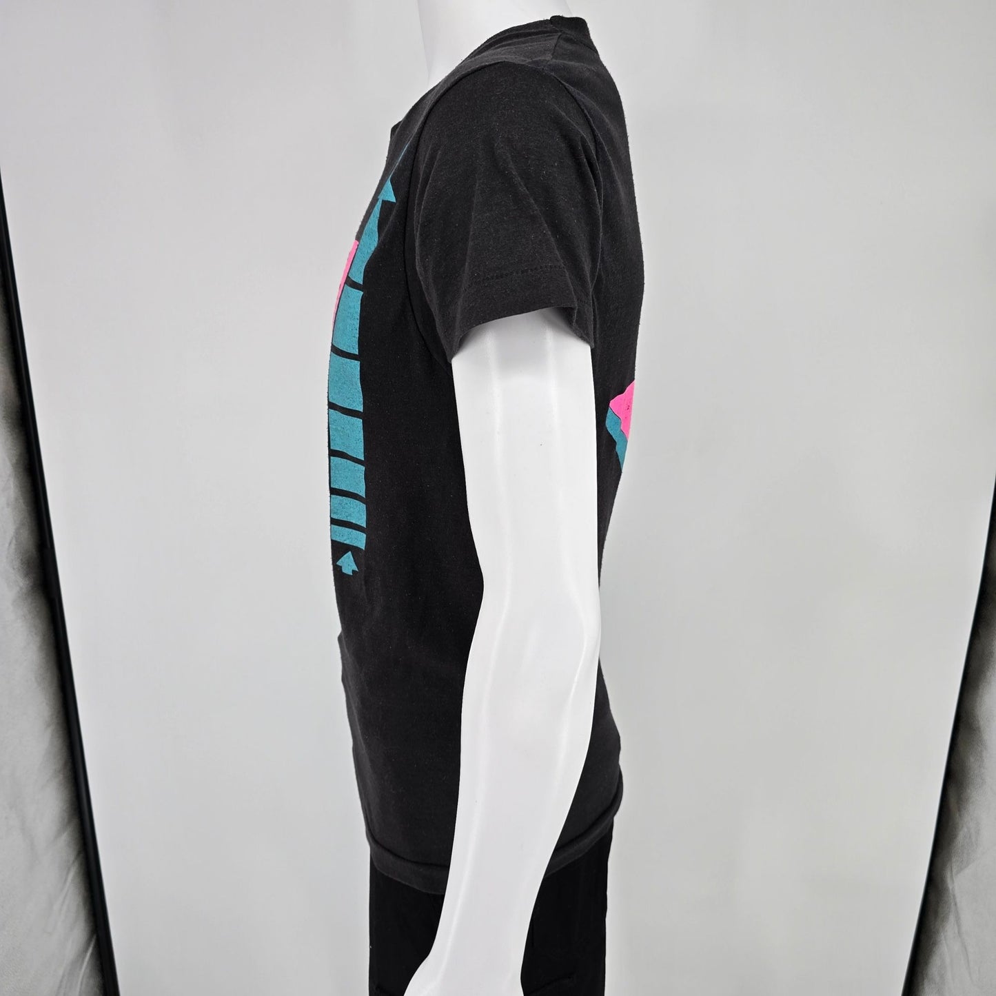 Vintage 1980s Cameo Word Up Black Graphic T-Shirt (S)