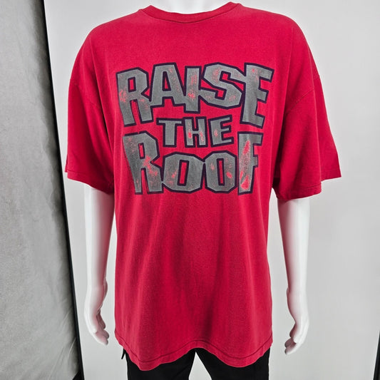 Vintage "1990s Raise The Roof It's Playoff Time!" Single Stitch T-Shirt (2XL)