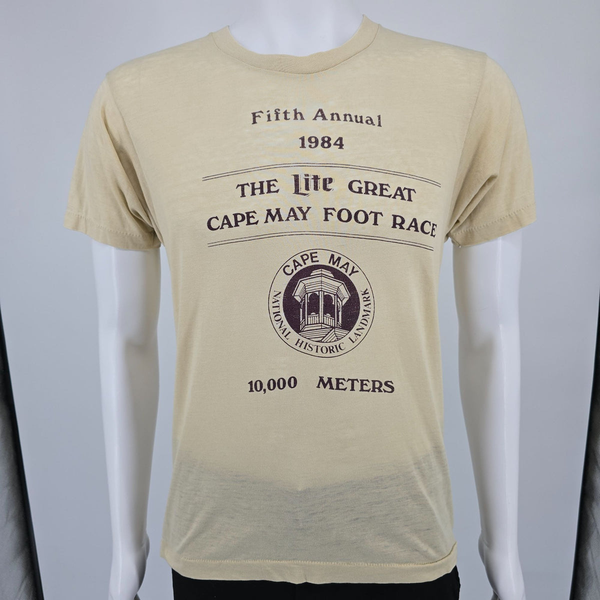 Vintage 1980s 1984 The Lite Great Cape May Foot Race/Tiki's Treasure T-Shirt (M)