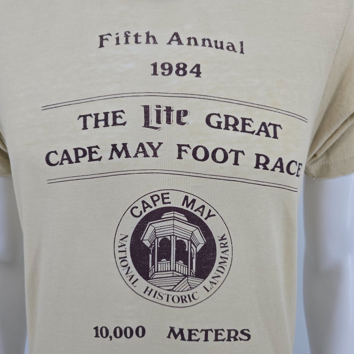 Vintage 1980s 1984 The Lite Great Cape May Foot Race/Tiki's Treasure T-Shirt (M)