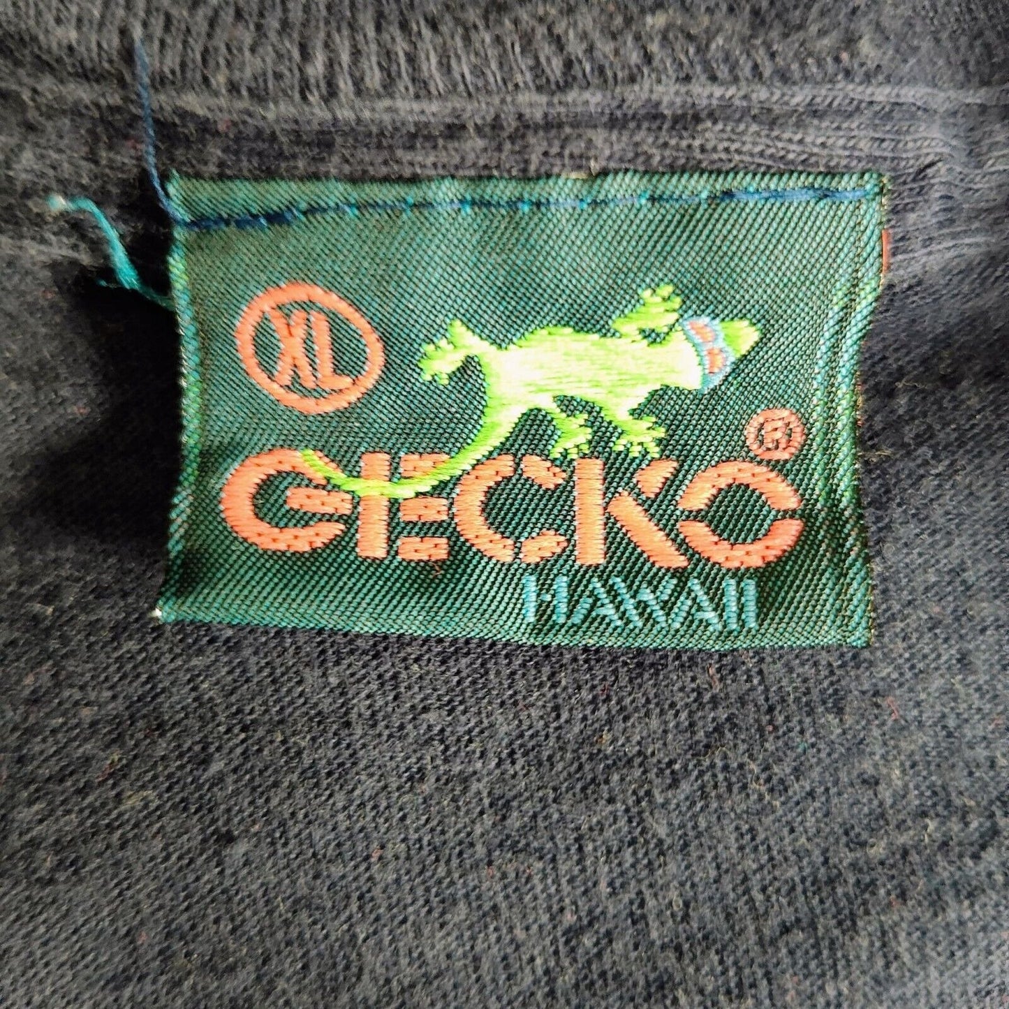 Vintage Single Stitch Gecko City Surf Shop Hawaii 1989 Graphic T-Shirt (XL)