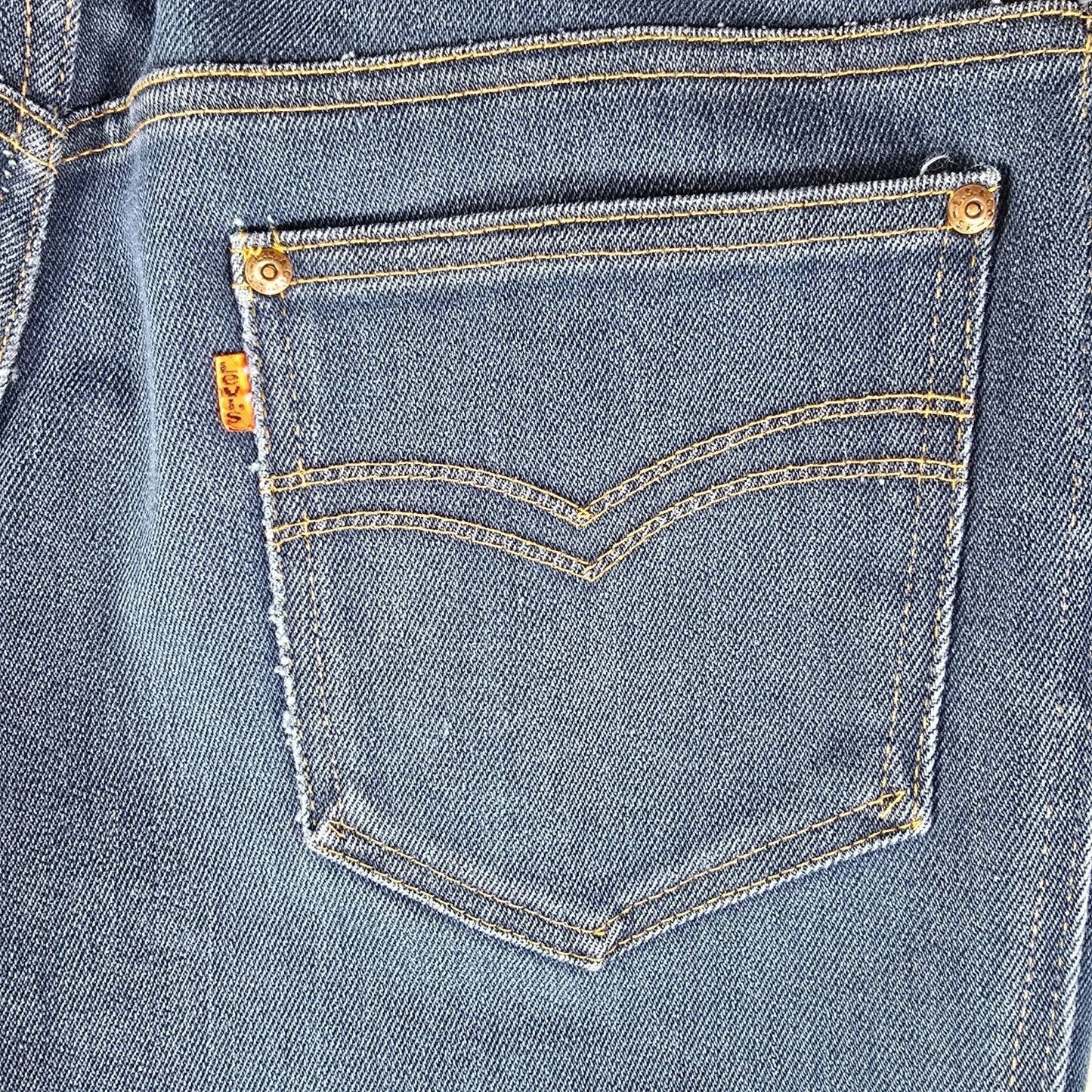 Vintage 1984 Levi's For Men USA Olympics Logo Orange Tab Blue Jeans (32x24)