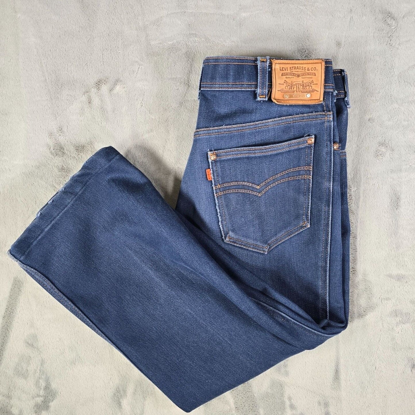 Vintage 1984 Levi's For Men USA Olympics Logo Orange Tab Blue Jeans (32x24)