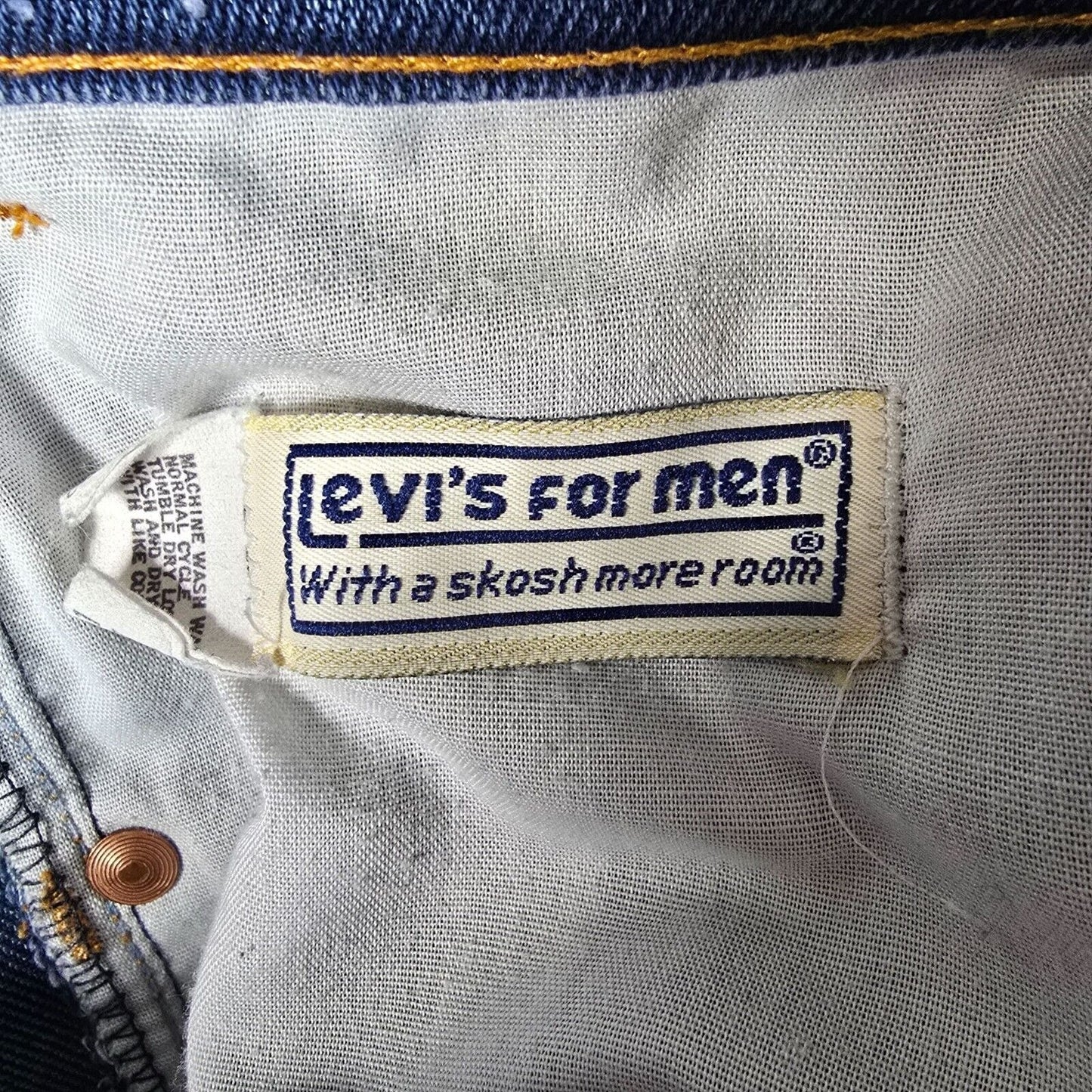 Vintage 1984 Levi's For Men USA Olympics Logo Orange Tab Blue Jeans (32x24)