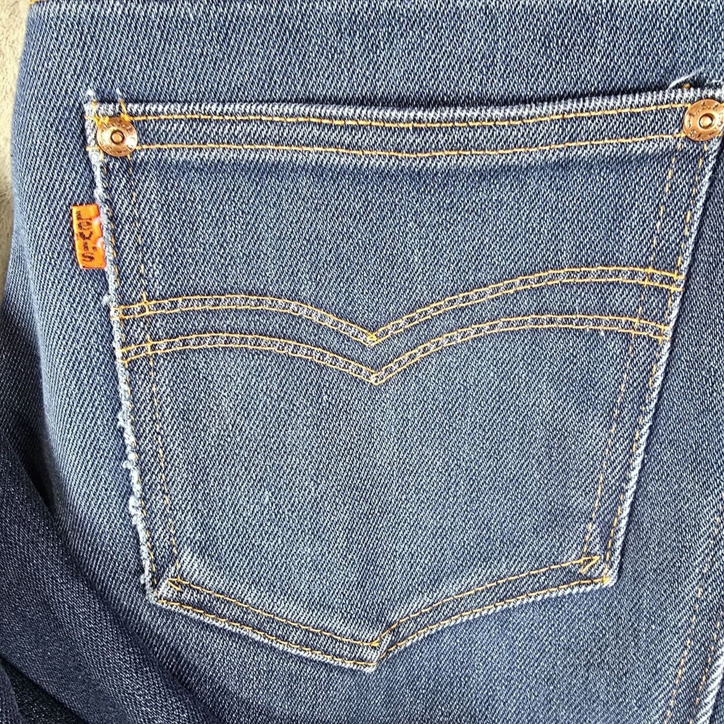 Vintage 1984 Levi's For Men USA Olympics Logo Orange Tab Blue Jeans (32x24)