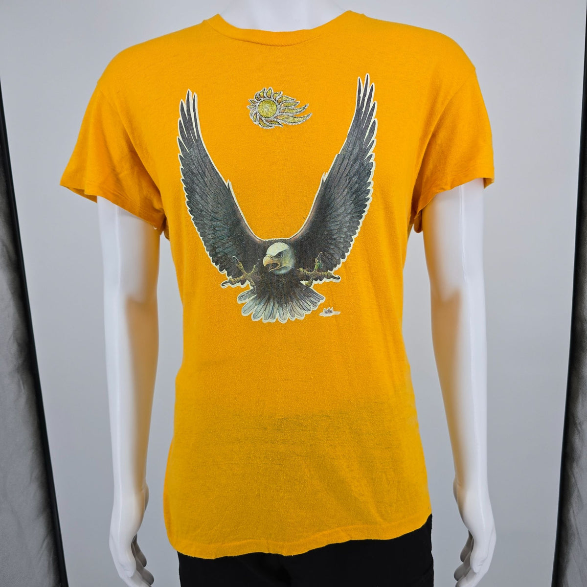 Vintage 1970s Roach David Mann Eagle/White Owl Cigars Biker Art T-Shirt (L)