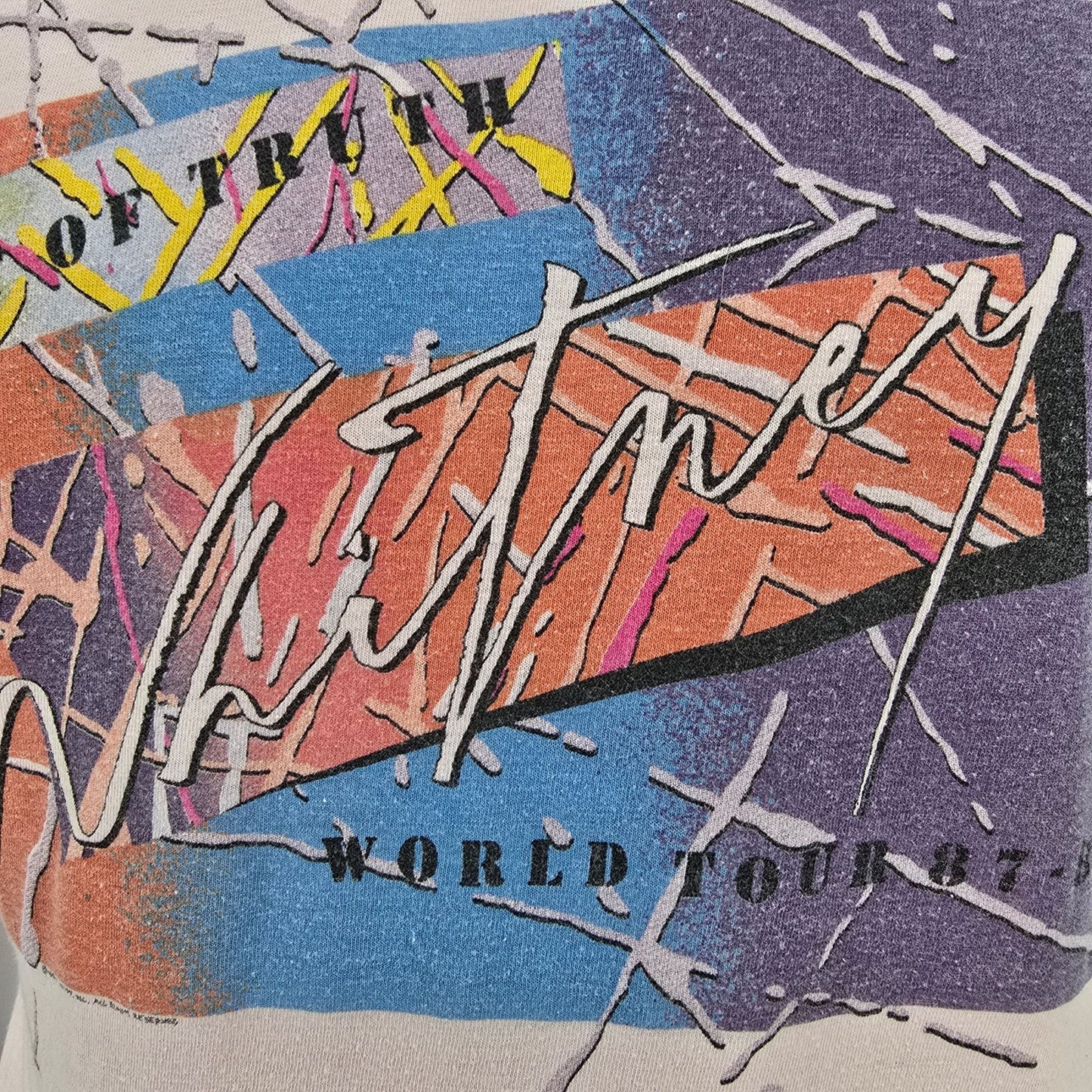 Vintage 1980s Whitney Houston Moment of Truth 87-88 World Tour T-Shirt (S/M)