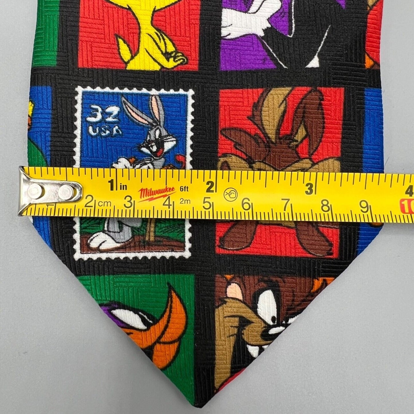 Vintage 90s NWT Deadstock Looney Tunes X Postal Service Stamp Collection Necktie