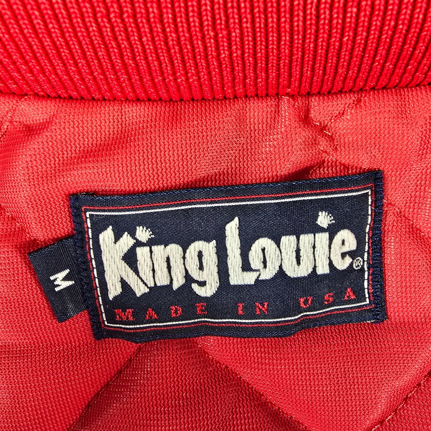 Vintage 1990s King Louie IGA Hometown Proud Nylon Satin Bomber Jacket (M)