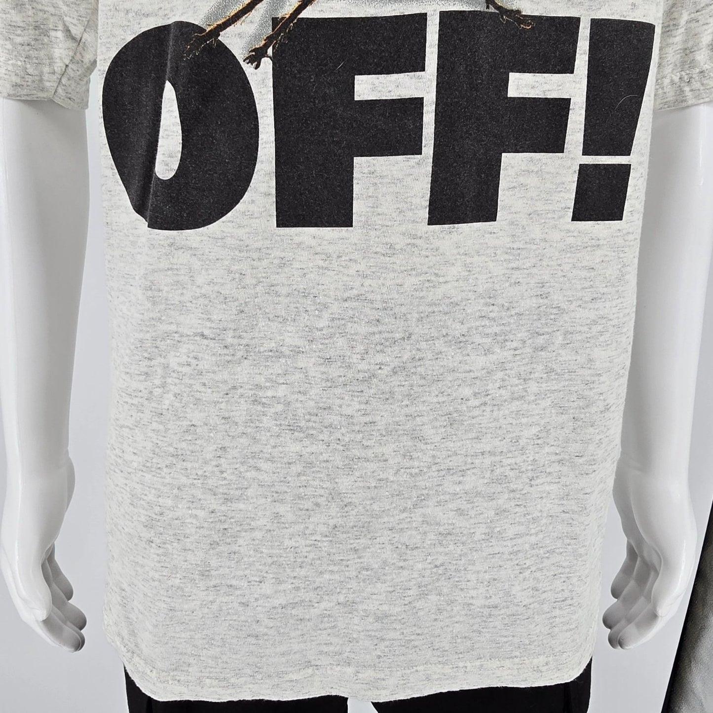 Vintage 1990s Royal Avalon "Bug Off!" Heather Gray Mosquito Graphic T-Shirt (L)