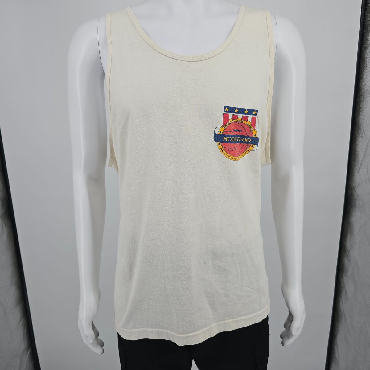 Vintage 1988 Pepsi Hoop-D-Do Dallas Texas Streetball Over America Tank Top (XL)