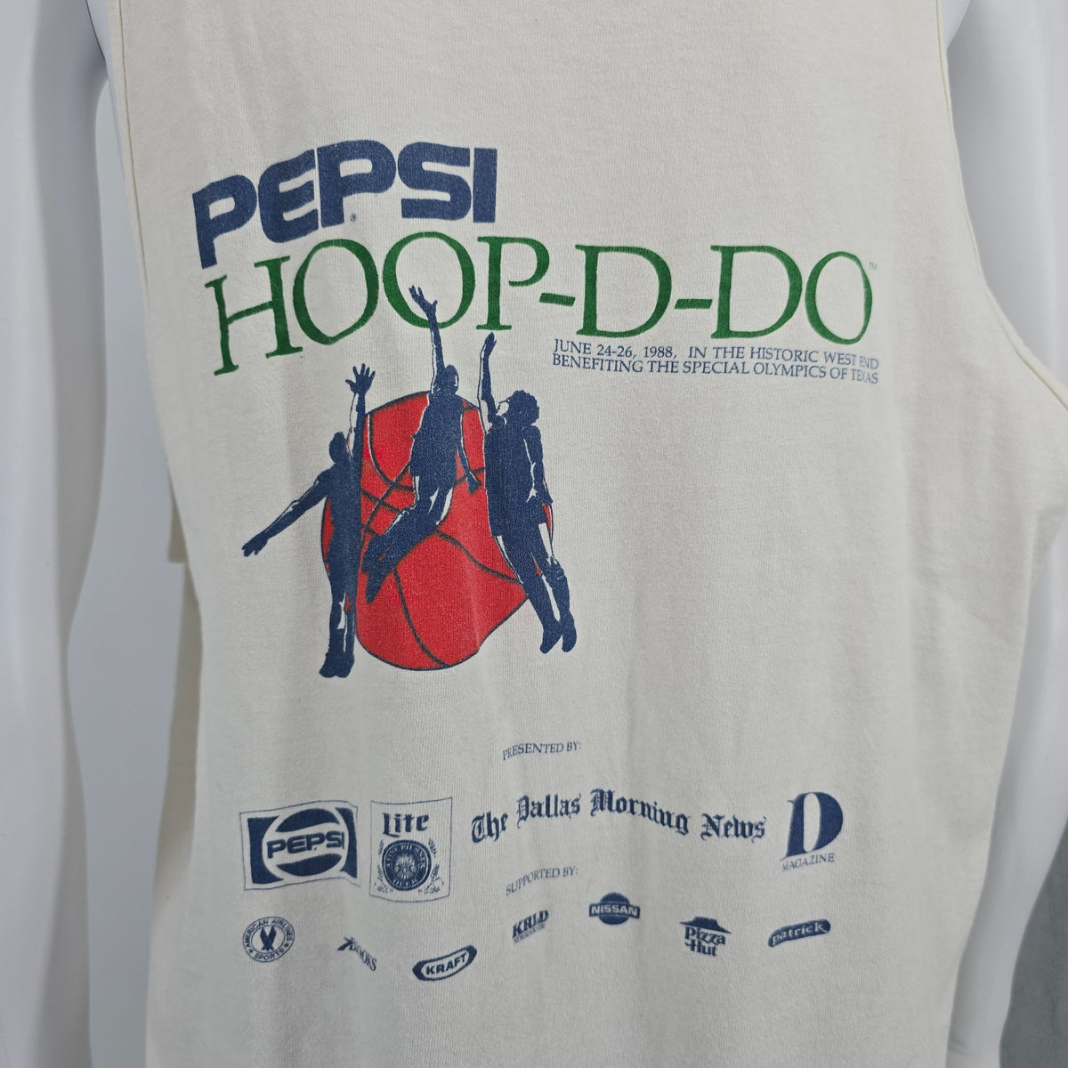 Vintage 1988 Pepsi Hoop-D-Do Dallas Texas Streetball Over America Tank Top (XL)