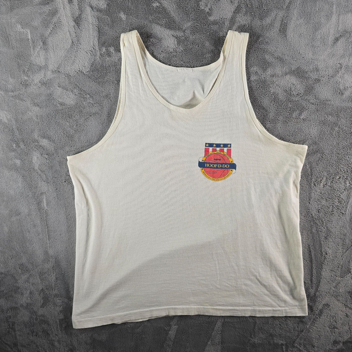 Vintage 1988 Pepsi Hoop-D-Do Dallas Texas Streetball Over America Tank Top (XL)