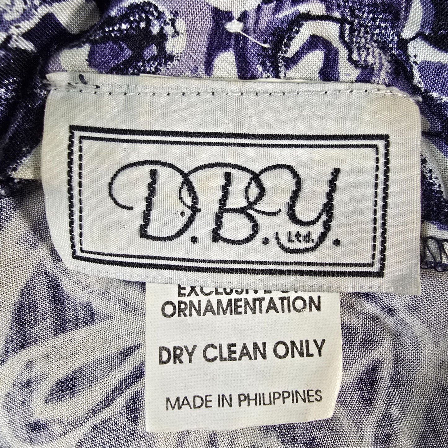 Vintage 1990s DBY Purple Abstract Rayon Button Front Sundress (Juniors Small)