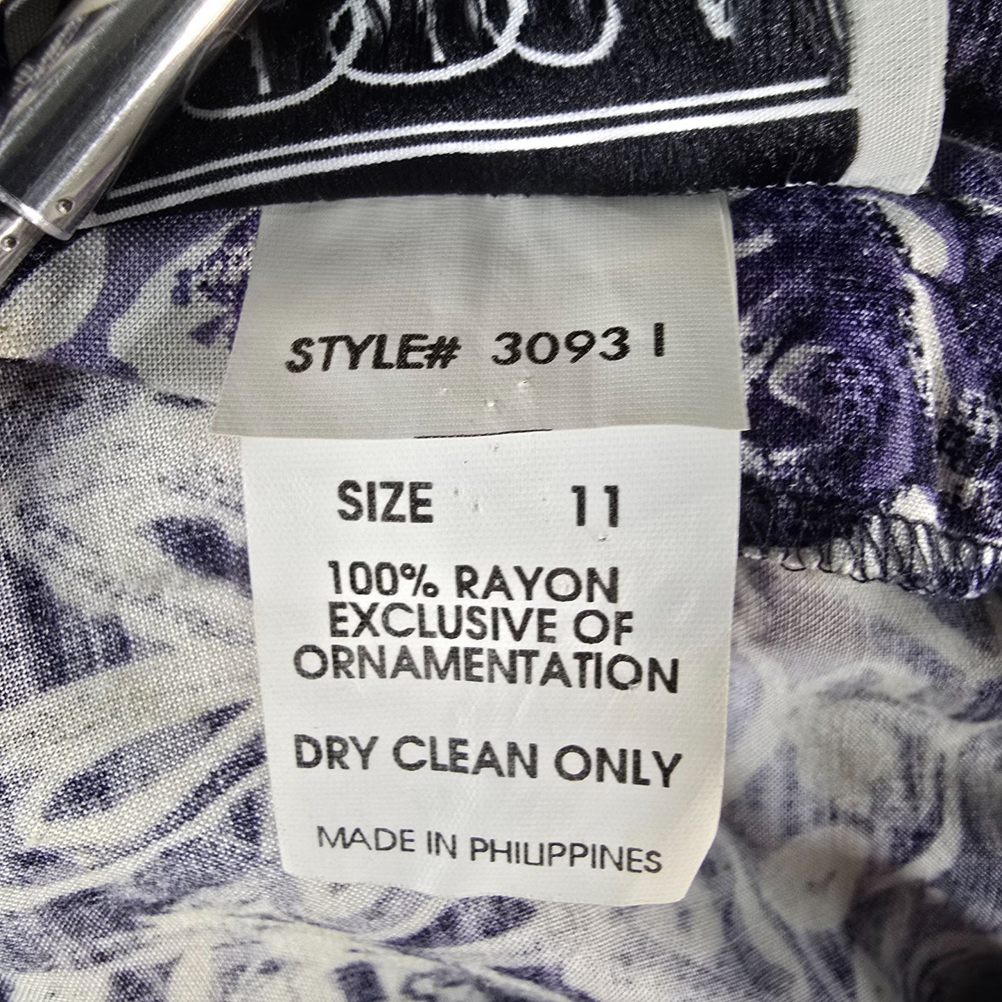 Vintage 1990s DBY Purple Abstract Rayon Button Front Sundress (Juniors Small)