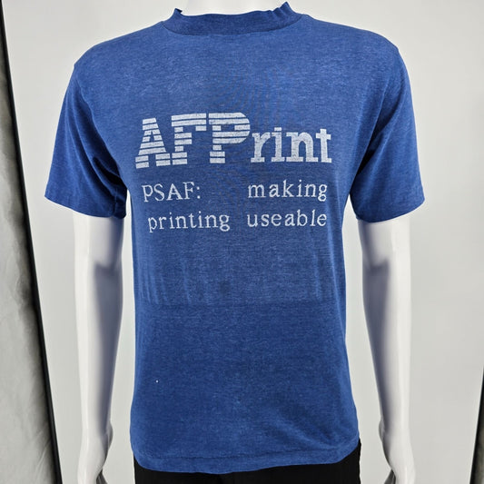Vintage 1980s T-Plus IBM AFPrint "PSAF: Making Printing Useable" T-Shirt (M)