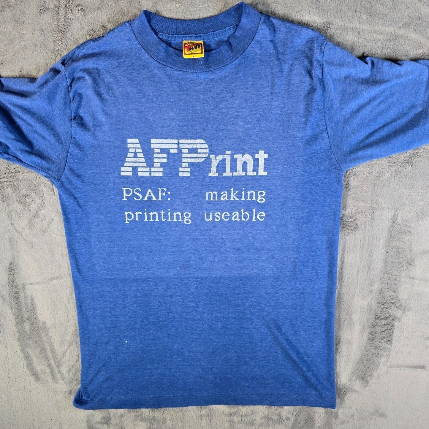 Vintage 1980s T-Plus IBM AFPrint "PSAF: Making Printing Useable" T-Shirt (M)
