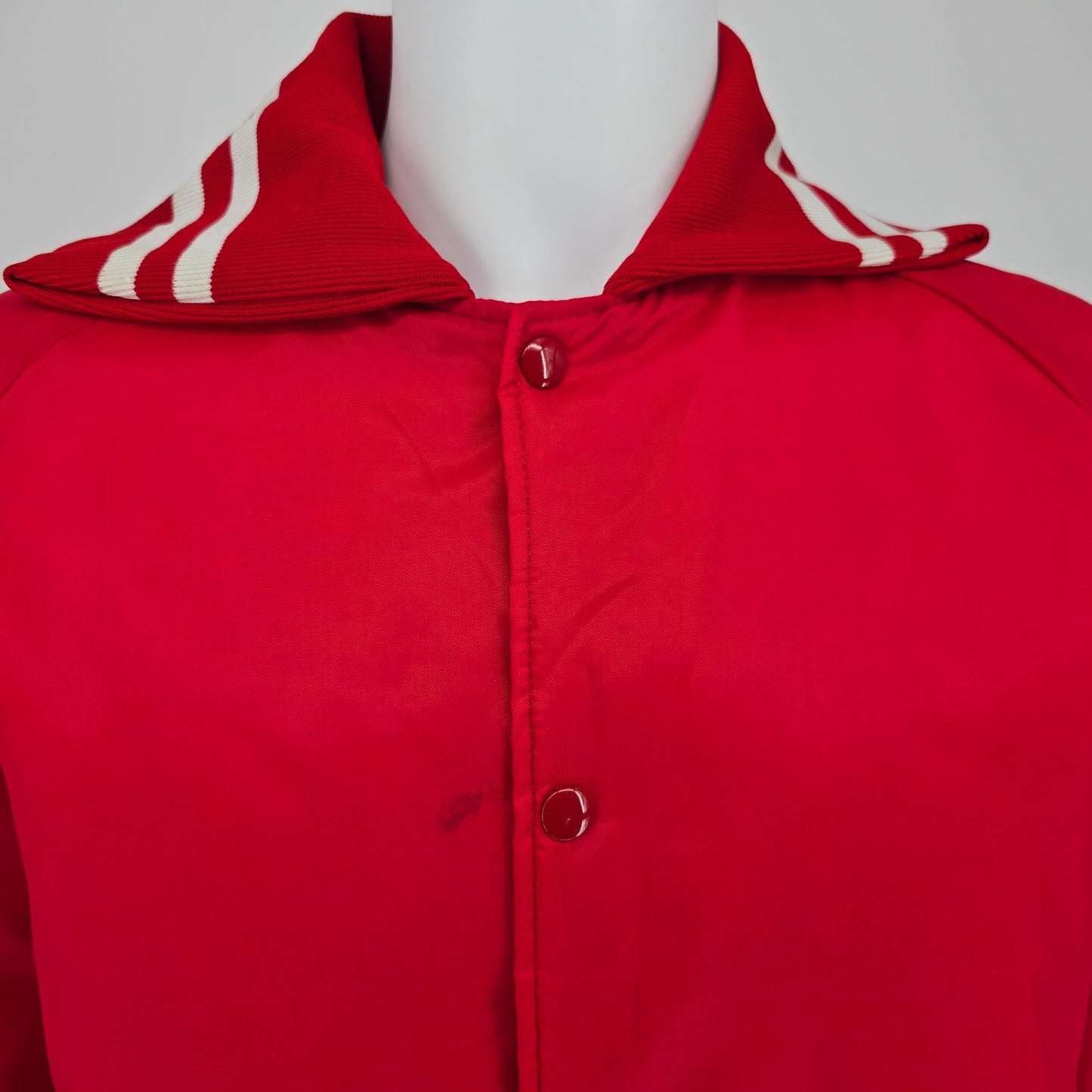 Vintage 1970s Gus Doerner Sports South Knox Spartans Satin Bomber Jacket (XL)