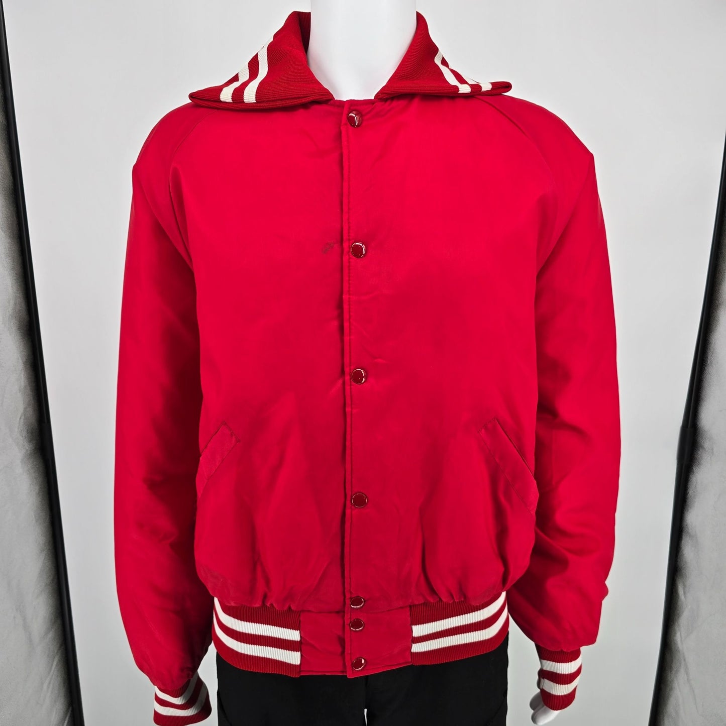 Vintage 1970s Gus Doerner Sports South Knox Spartans Satin Bomber Jacket (XL)