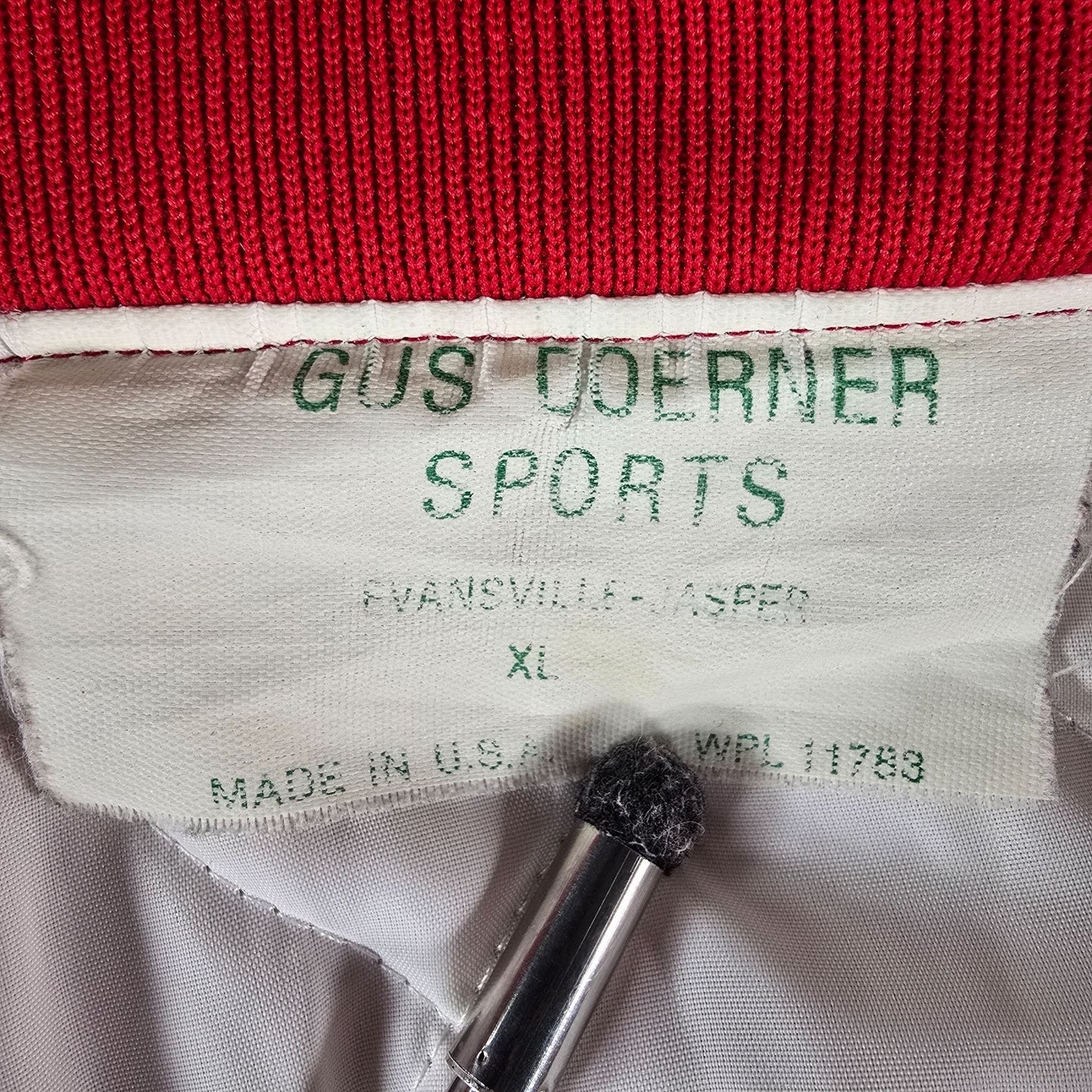 Vintage 1970s Gus Doerner Sports South Knox Spartans Satin Bomber Jacket (XL)