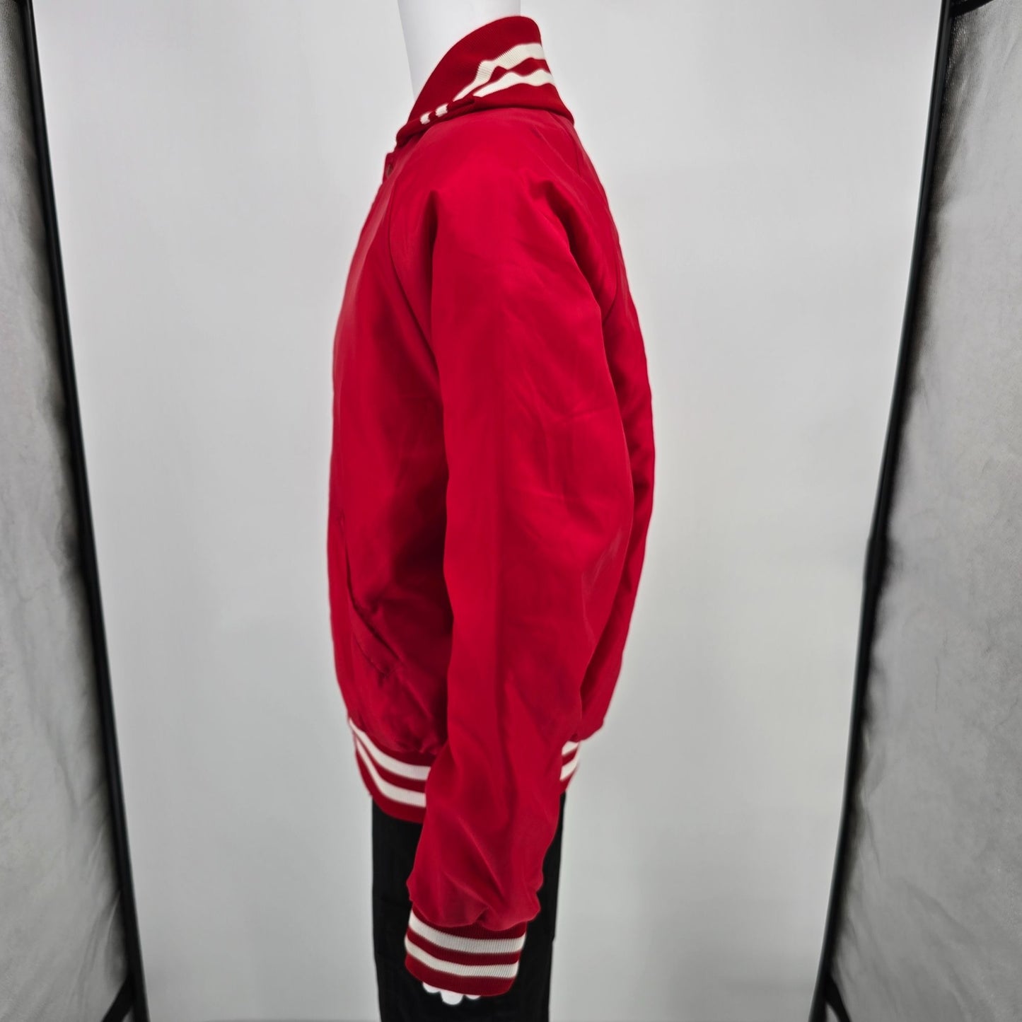 Vintage 1970s Gus Doerner Sports South Knox Spartans Satin Bomber Jacket (XL)