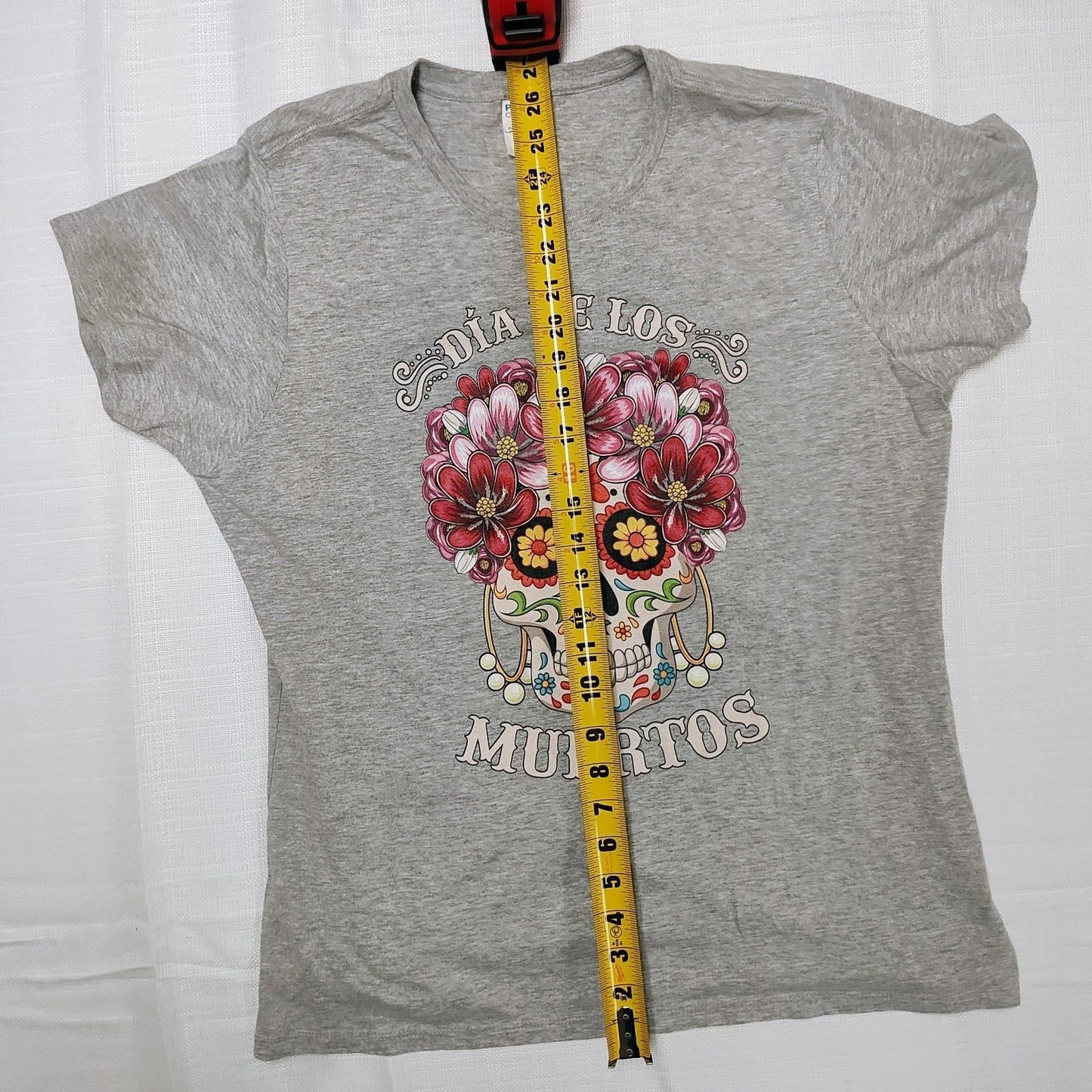 Port & Company Dia De Los Muertos Sugar Skull T-Shirt (Women's XL) *FLAW*