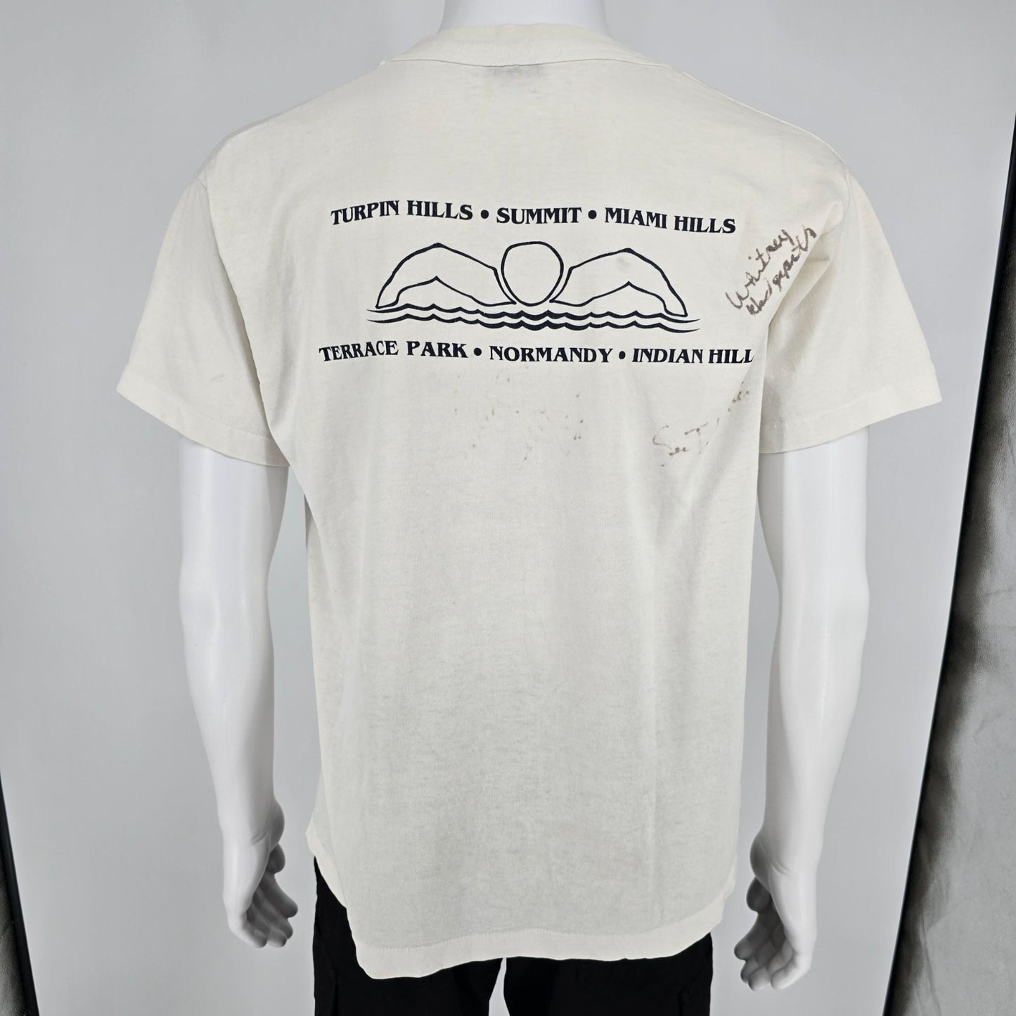 Vintage 1995 Cincinnati Seven Hills League Swimming Championships T-Shirt (L)