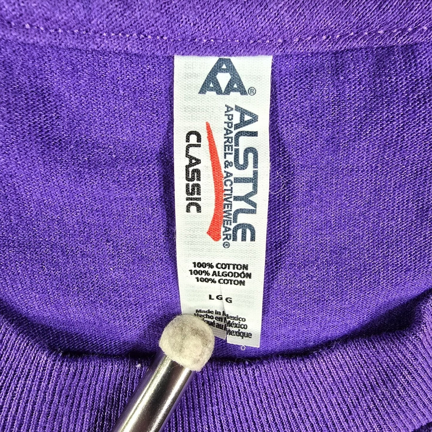 Purple Alstyle Back Graphic "Born to Be Free" Semitruck and Stripper T-Shirt (L)